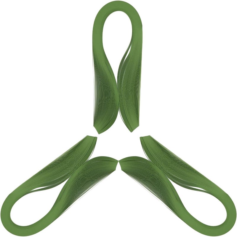 silllule 360Pcs Paper Quilling Strips 3mm (1/8inch) Width 54cm (21inch) Length Strips Quilling Art Paper, Single Color Quilling Strips Paper for Art,Parper Craft Decorating,Paper Hand Craft (Dark Green) - Image 1
